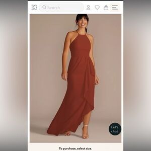 David’s Bridal Bridesmaid Dress - Cinnamon